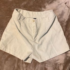 ivory shorts from shein. size small but run a little big